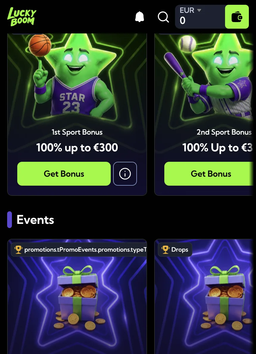 Screenshot: Promo-tab in de app met het welkomstpakket
